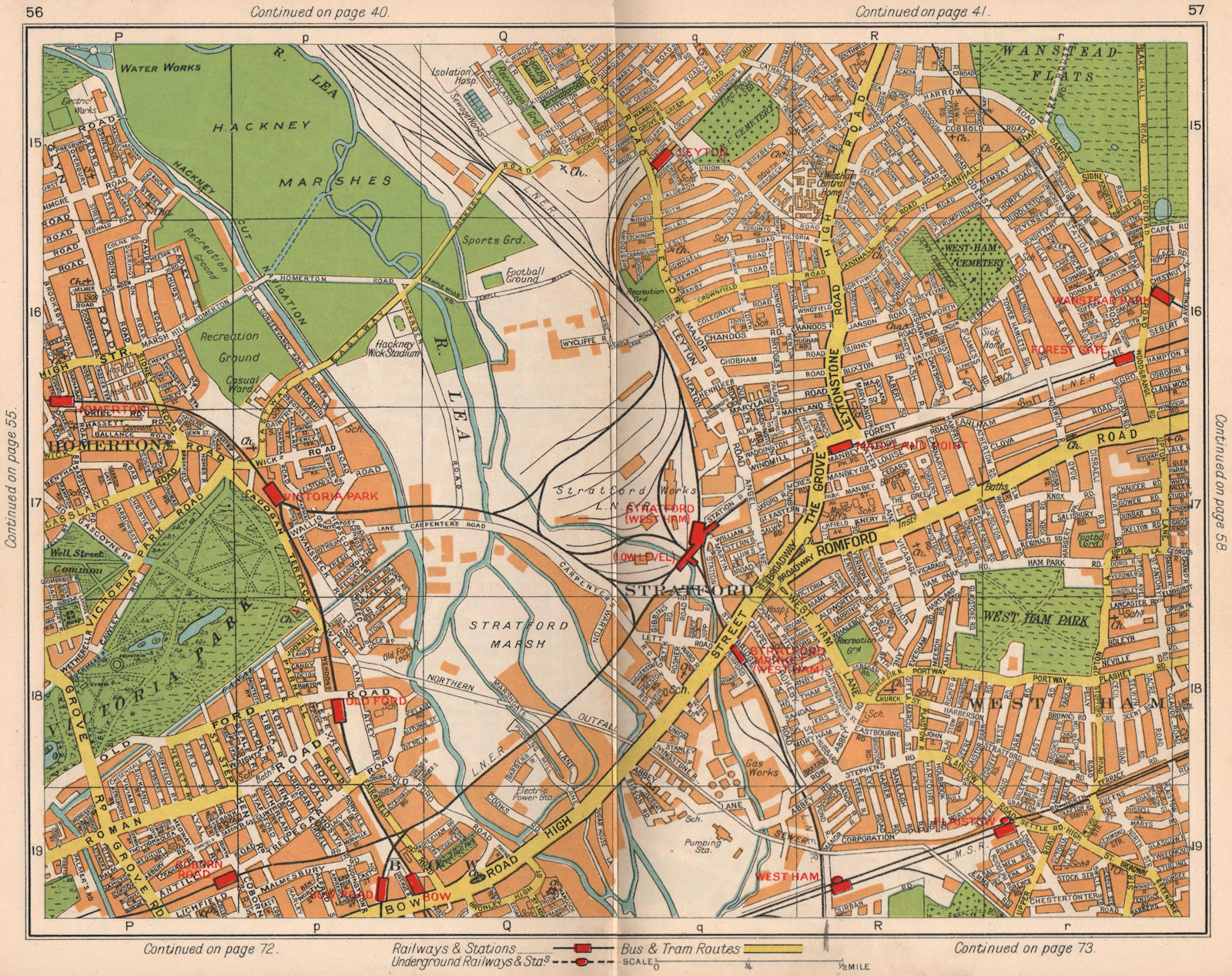 E LONDON. Old Ford Bow West Ham Forest Gate Hackney Leyton Stratford 1938 map