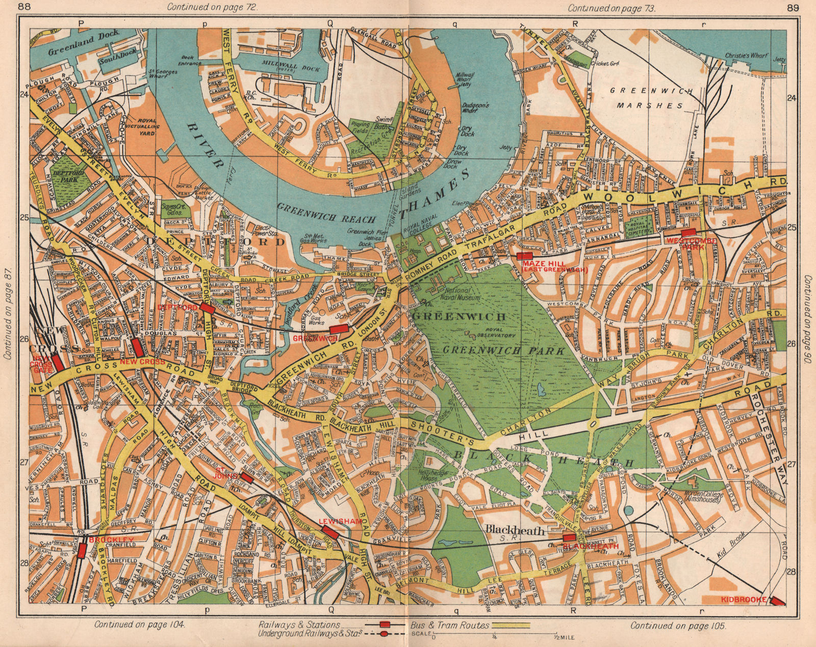 SE LONDON. Blackheath Greenwich Deptford New Cross Millwall Blackheath 1938 map