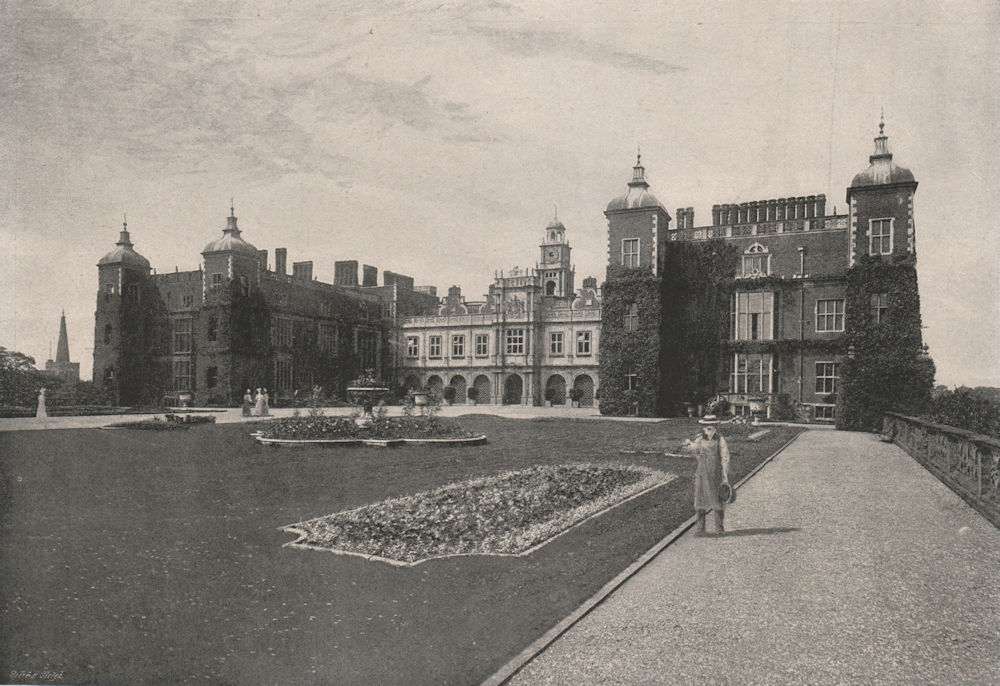 Associate Product Hatfield House. The South front. Hertfordshire. Historic Houses 1896 old print