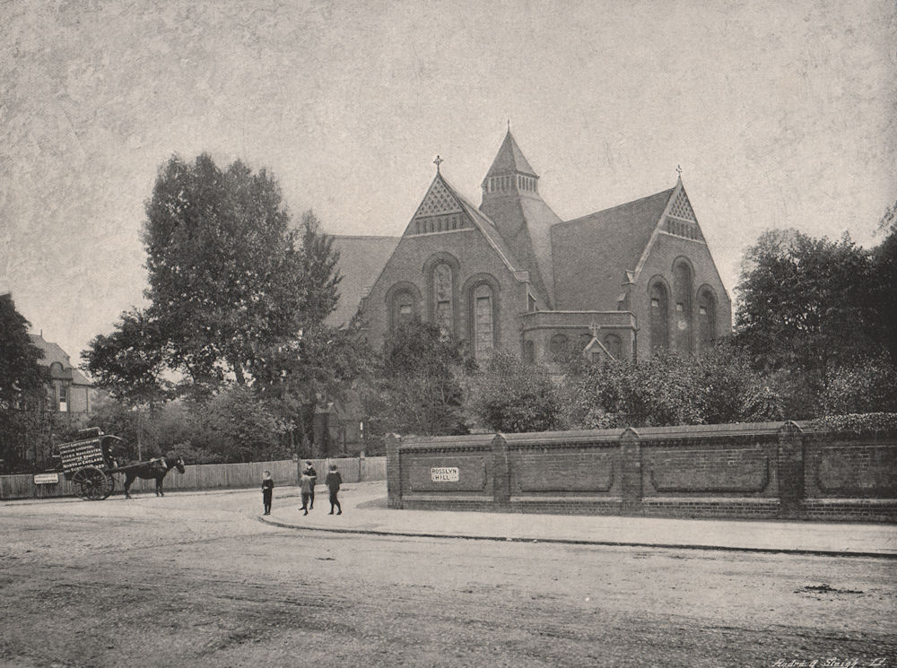 Associate Product Lyndhurst Road Chapel. London. Churches 1896 old antique vintage print picture