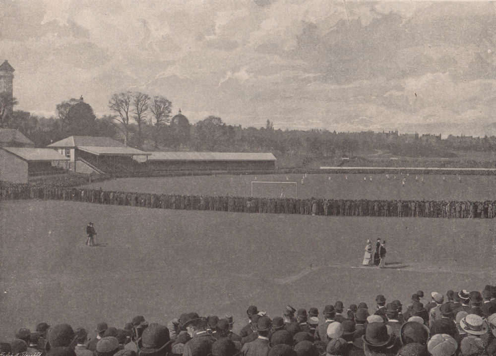 Associate Product Football at The Crystal Palace. London 1896 old antique vintage print picture