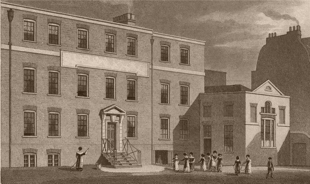 Associate Product KENNINGTON. Licensed Victuallers school. London. SHEPHERD 1828 old print