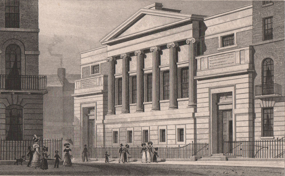 Associate Product FINSBURY. The Finsbury Chapel (William Brooks). London. SHEPHERD 1828 print