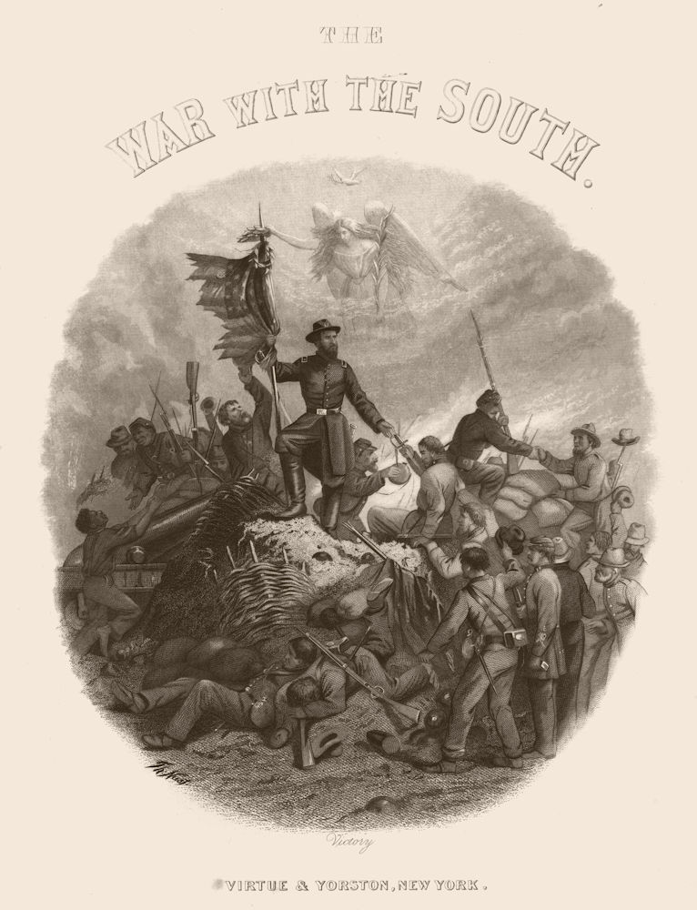AMERICAN CIVIL WAR. Title page. Victory 1864 old antique vintage print picture