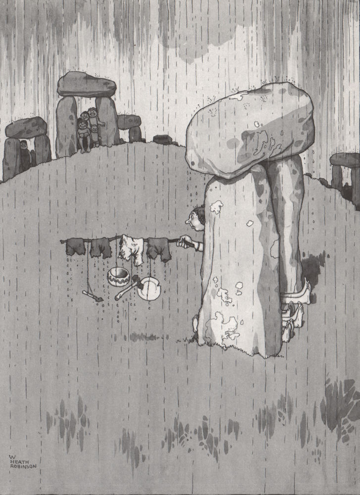 Associate Product HEATH ROBINSON. The first spring clean. Domestic. Stonehenge 1973 old print