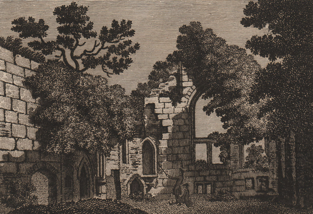 BIRKENHEAD PRIORY, Cheshire. 'Birkehedde Priory'. GROSE 1776 old antique print