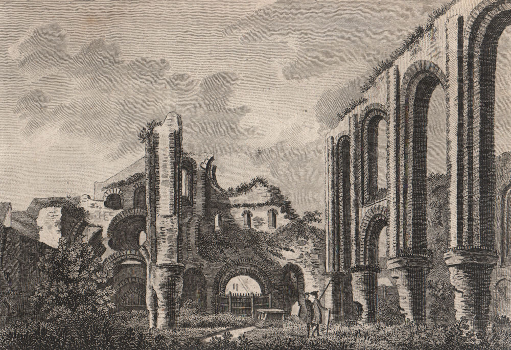 ST. BOTOLPH'S PRIORY, COLCHESTER, Essex. Plate 2. GROSE 1776 old antique print