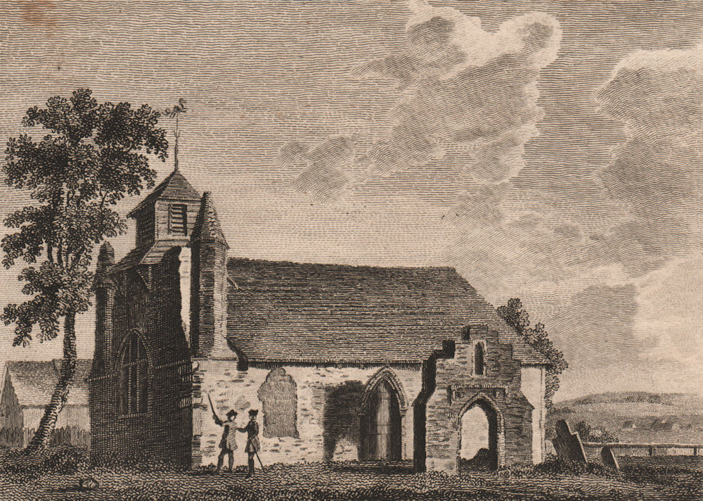 ST. MARY MAGDALENE'S CHURCH, Colchester, Essex. GROSE 1776 old antique print