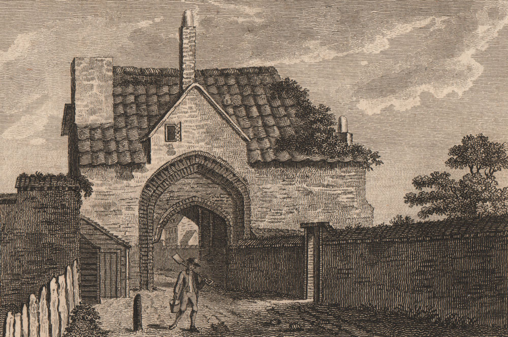 WEST HAM. Stratford Langthorne Abbey, 'at Bogh', Essex. GROSE 1776 old print