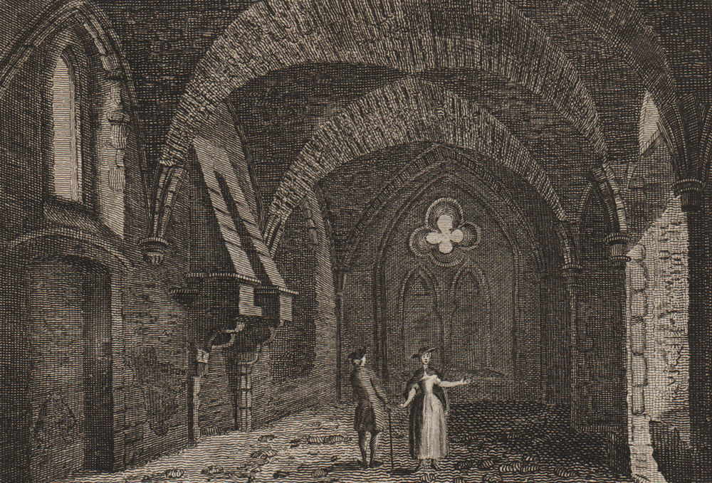 Associate Product NETLEY ABBEY, Hampshire. The Abbot's kitchen. GROSE 1776 old antique print