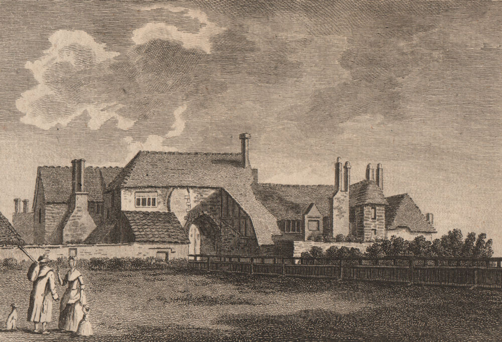 FAVERSHAM ABBEY, Kent. Plate 1. GROSE 1776 old antique vintage print picture