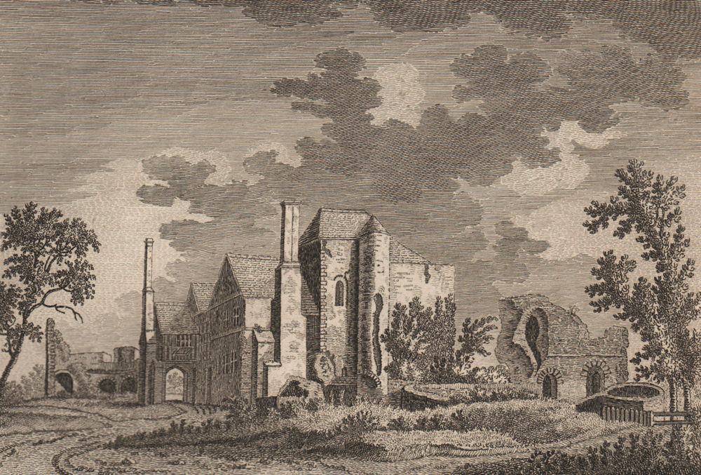 LEYBOURNE CASTLE, Kent. 'Leibourn Castle'. Plate 1. GROSE 1776 old print