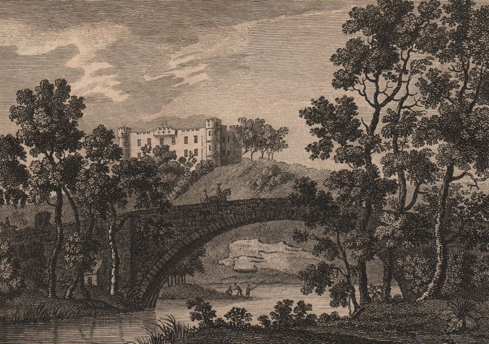 Associate Product TWIZELL CASTLE AND BRIDGE, Northumberland. GROSE 1776 old antique print