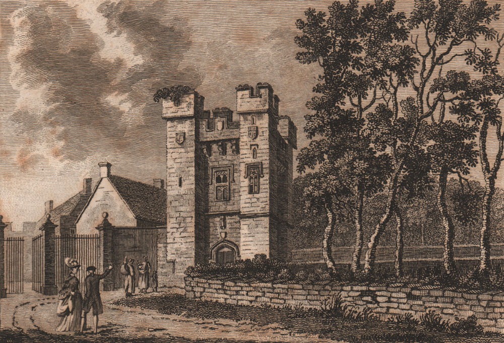 ALNWICK ABBEY, Northumberland. 'Alnewick Abbey'. GROSE 1776 old antique print