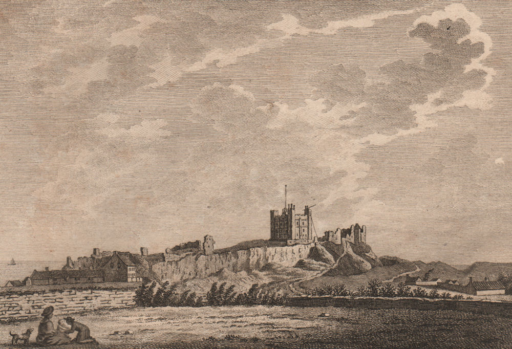 BAMBURGH CASTLE, Northumberland. 'Bamborough Castle'. Plate 1. GROSE 1776
