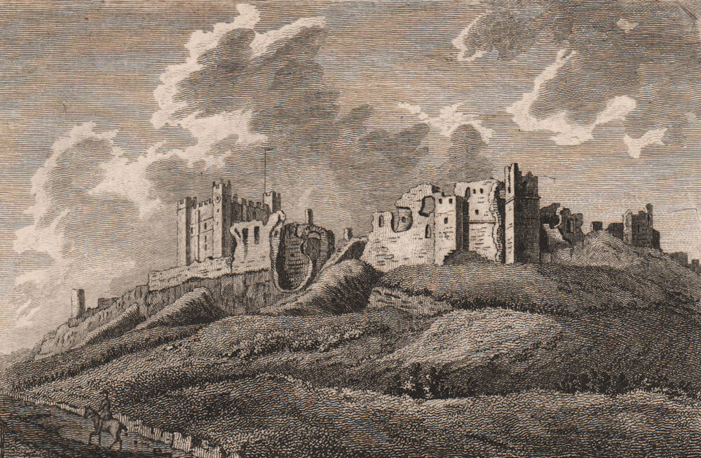 BAMBURGH CASTLE, Northumberland. 'Bamborough Castle'. Plate 2. GROSE 1776