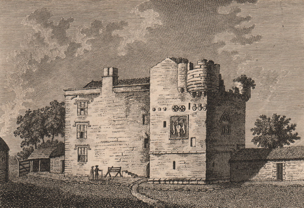 COCKLE PARK TOWER, Northumberland. GROSE 1776 old antique print picture