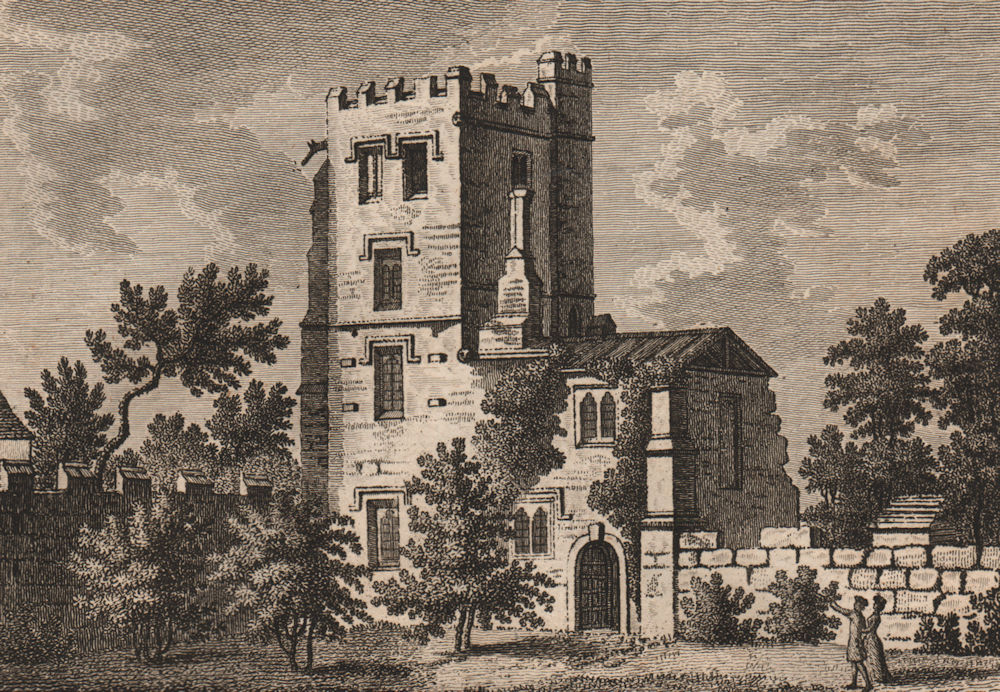 STANTON HARCOURT CHAPEL, Oxfordshire. GROSE 1776 old antique print picture