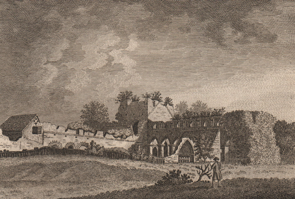BUILDWAS ABBEY, Shropshire. 'Bildewas Abbey'. GROSE 1776 old antique print
