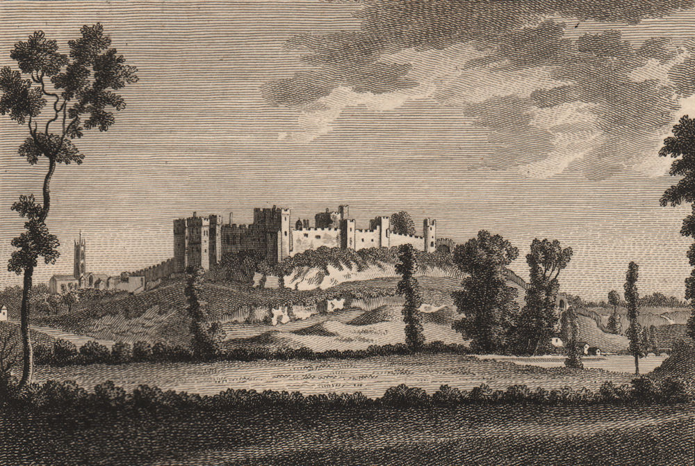 LUDLOW CASTLE, Shropshire. Plate 1. GROSE 1776 old antique print picture