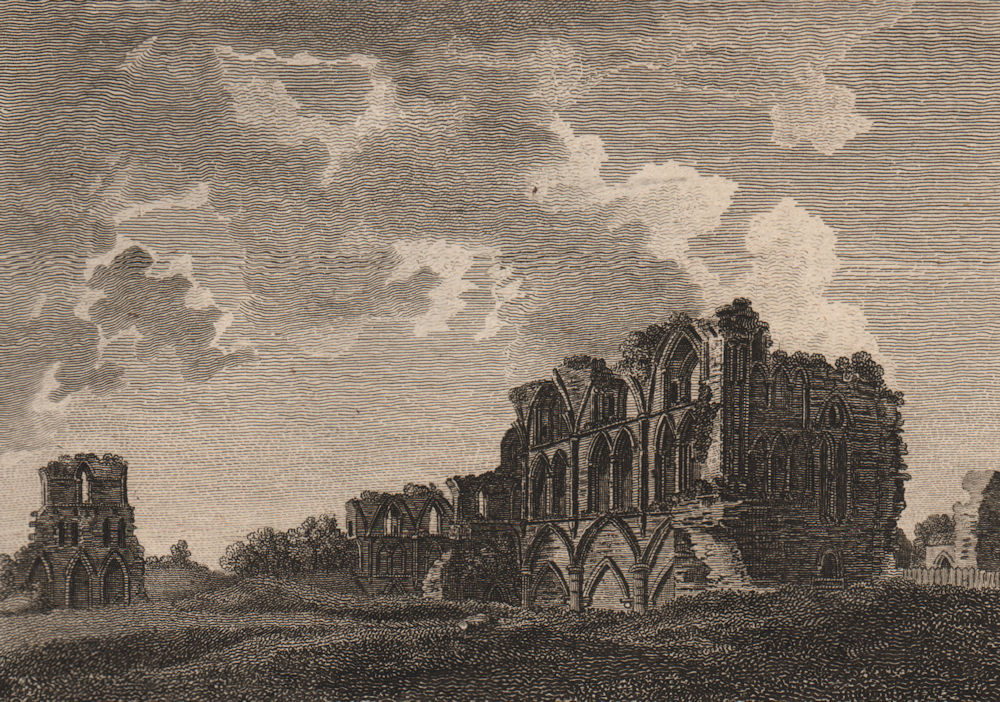 WENLOCK PRIORY, Shropshire. 'Wenlock Monastery'. GROSE 1776 old antique print