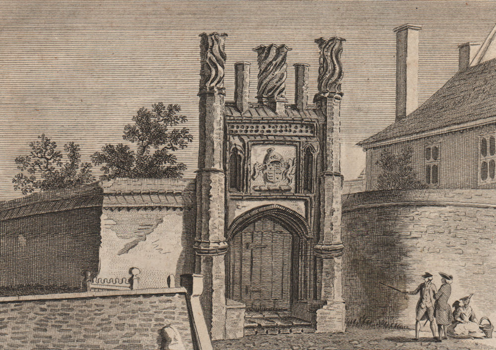 CARDINAL WOLSEY'S COLLEGE, IPSWICH, Suffolk. GROSE 1776 old antique print