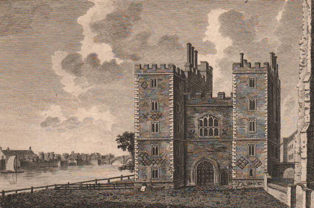 LAMBETH PALACE, Surrey. Plate 1. London. GROSE 1776 old antique print picture