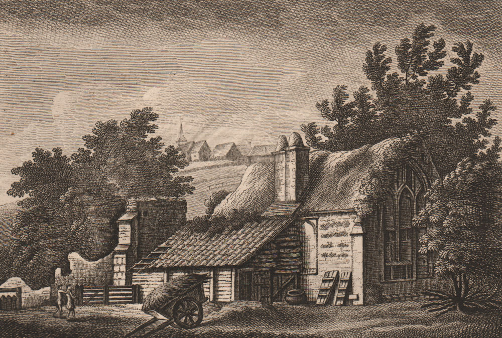 SAINT JAMES'S HOSPITAL, LEWES, Sussex. GROSE 1776 old antique print picture