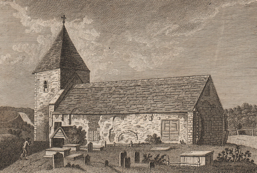 Associate Product ST. JOHN SUB CASTRO CHURCH, Lewes, Sussex. GROSE 1776 old antique print