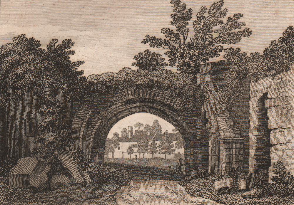 Associate Product COVERHAM ABBEY, Coverdale, Middleham, Yorkshire. Plate 1. GROSE 1776 old print