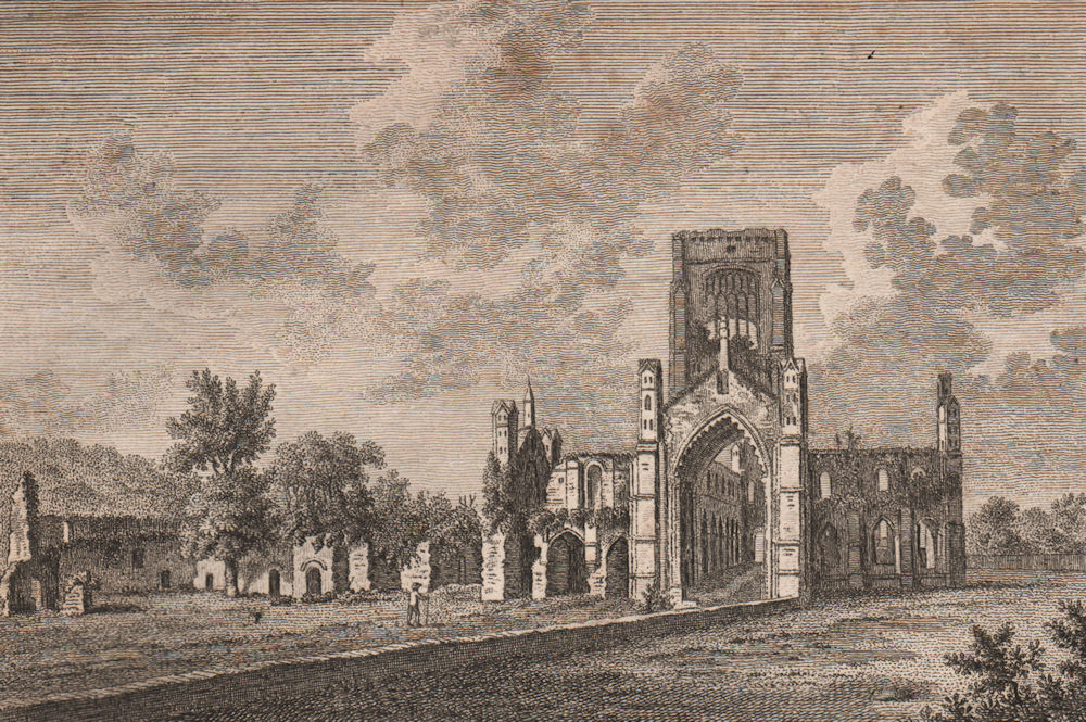 Associate Product KIRKSTALL ABBEY, Yorkshire. Plate 1. GROSE 1776 old antique print picture