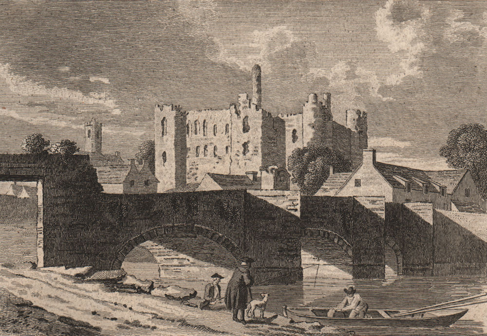 HAVERFORDWEST. The castle and bridge. Pembrokeshire, Wales. GROSE 1776 print