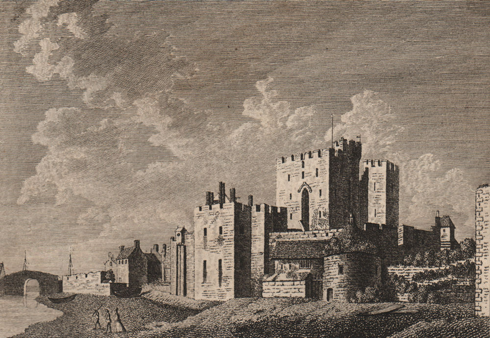 CASTLE RUSHEN. 'Castle Rushin, in the Isle of Man'. Plate 1. GROSE 1776 print