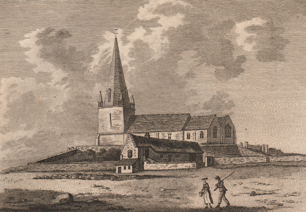 Associate Product THE VALE CHURCH, Guernsey, Channel Islands. GROSE 1776 old antique print