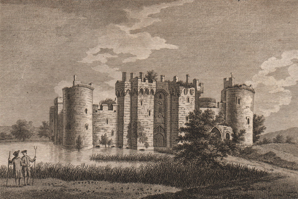 BODIAM, or Bodyham Castle, Sussex. Plate 2. GROSE 1776 old antique print