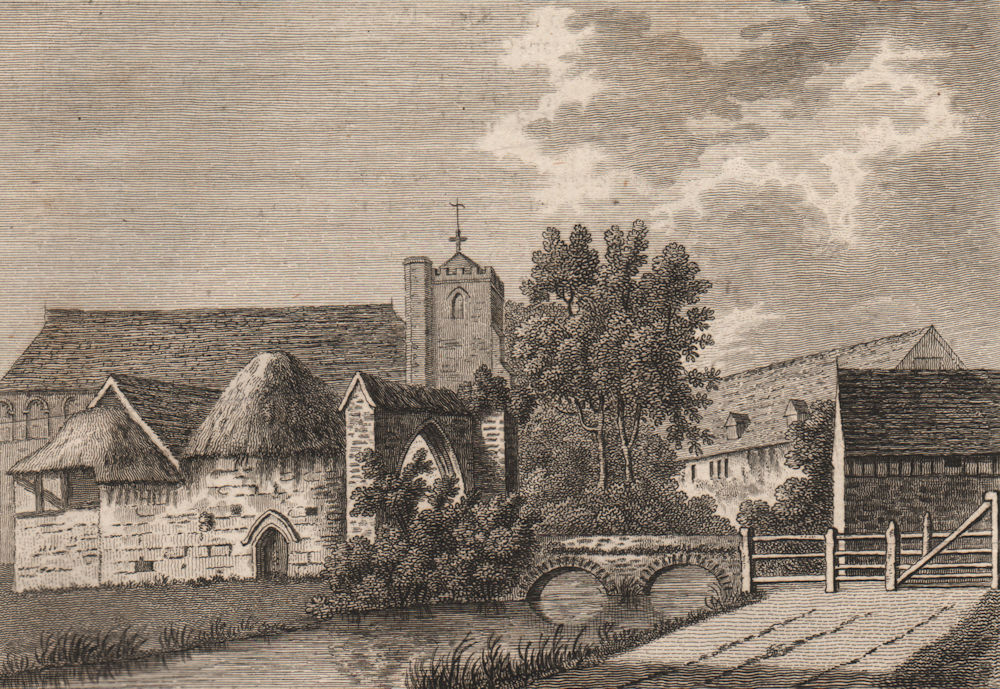 WALTHAM ABBEY, Essex. GROSE 1776 old antique vintage print picture