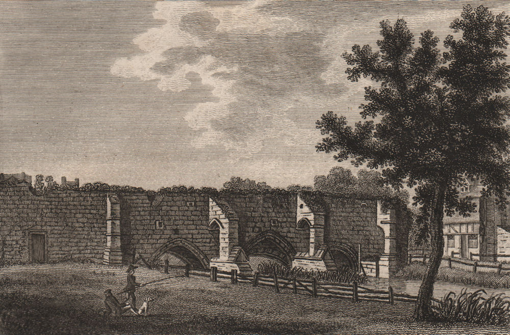BURY ST EDMUNDS. Arches near the east gate. Suffolk. GROSE 1776 old print
