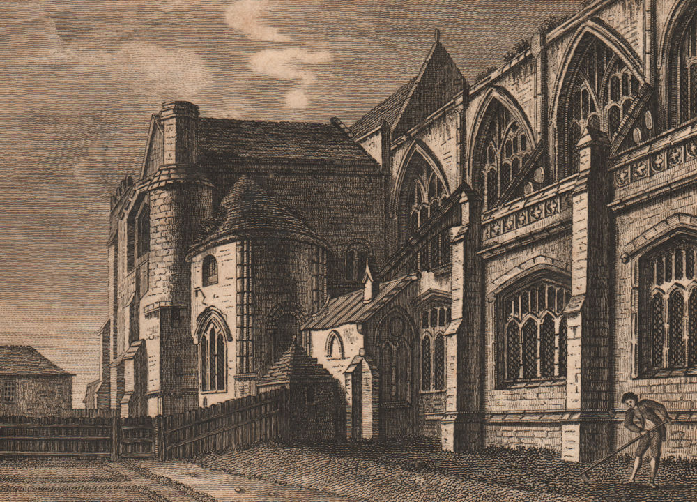 TWYNHAM PRIORY, or Christ Church, Hampshire. GROSE 1776 old antique print