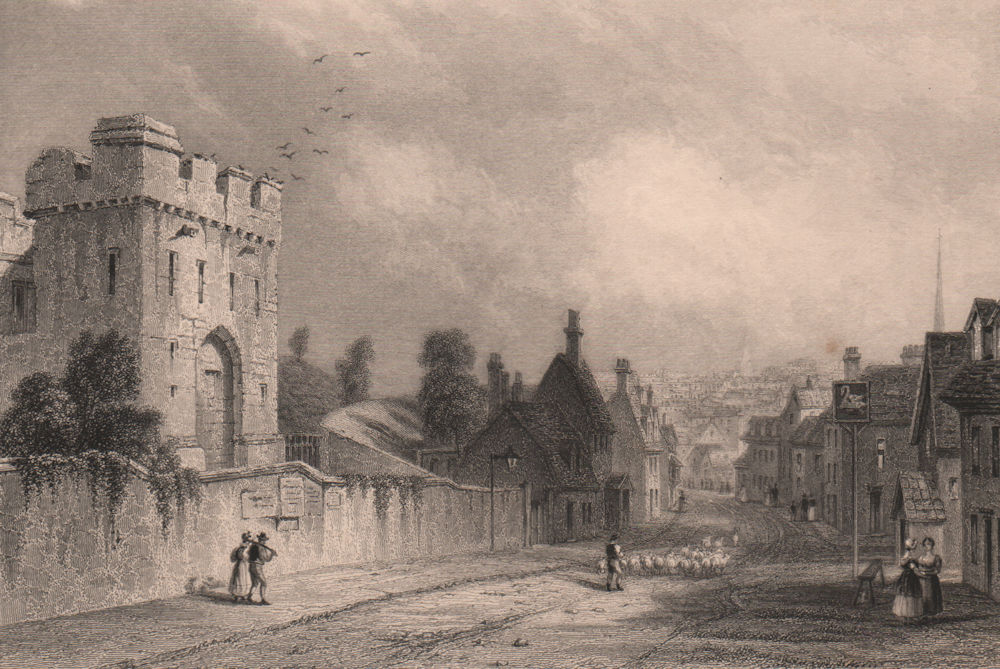 CAMBRIDGE. The Castle. LE KEUX 1841 old antique vintage print picture