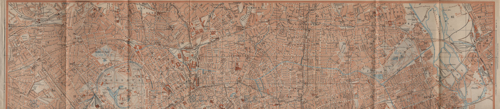 Associate Product NORTH LONDON Kilburn St John's Wood Hampstead Camden Islington Hackney 1930 map