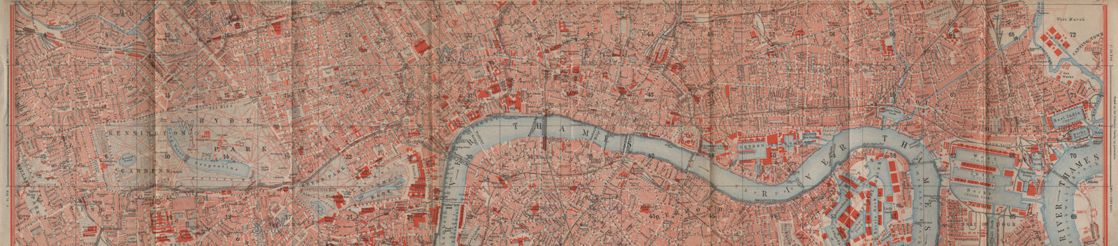 Associate Product CENTRAL LONDON Bayswater Kensington Mayfair Southwark City Docks 1930 old map
