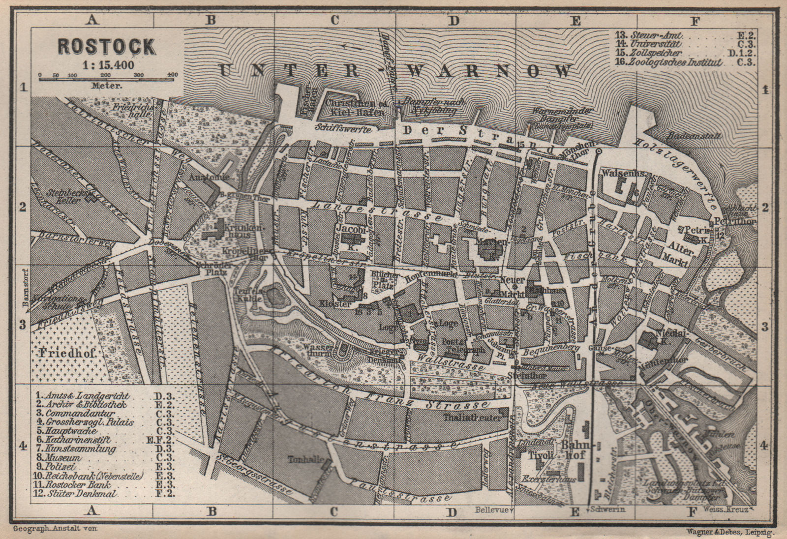Associate Product ROSTOCK antique town city stadtplan. Mecklenburg-Vorpommern karte 1886 old map
