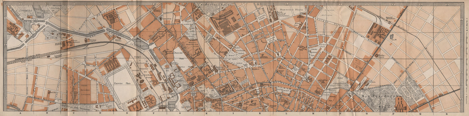 Associate Product BERLIN NORTH town city stadtplan. Gesundbrunnen Wedding Weissensee 1886 map
