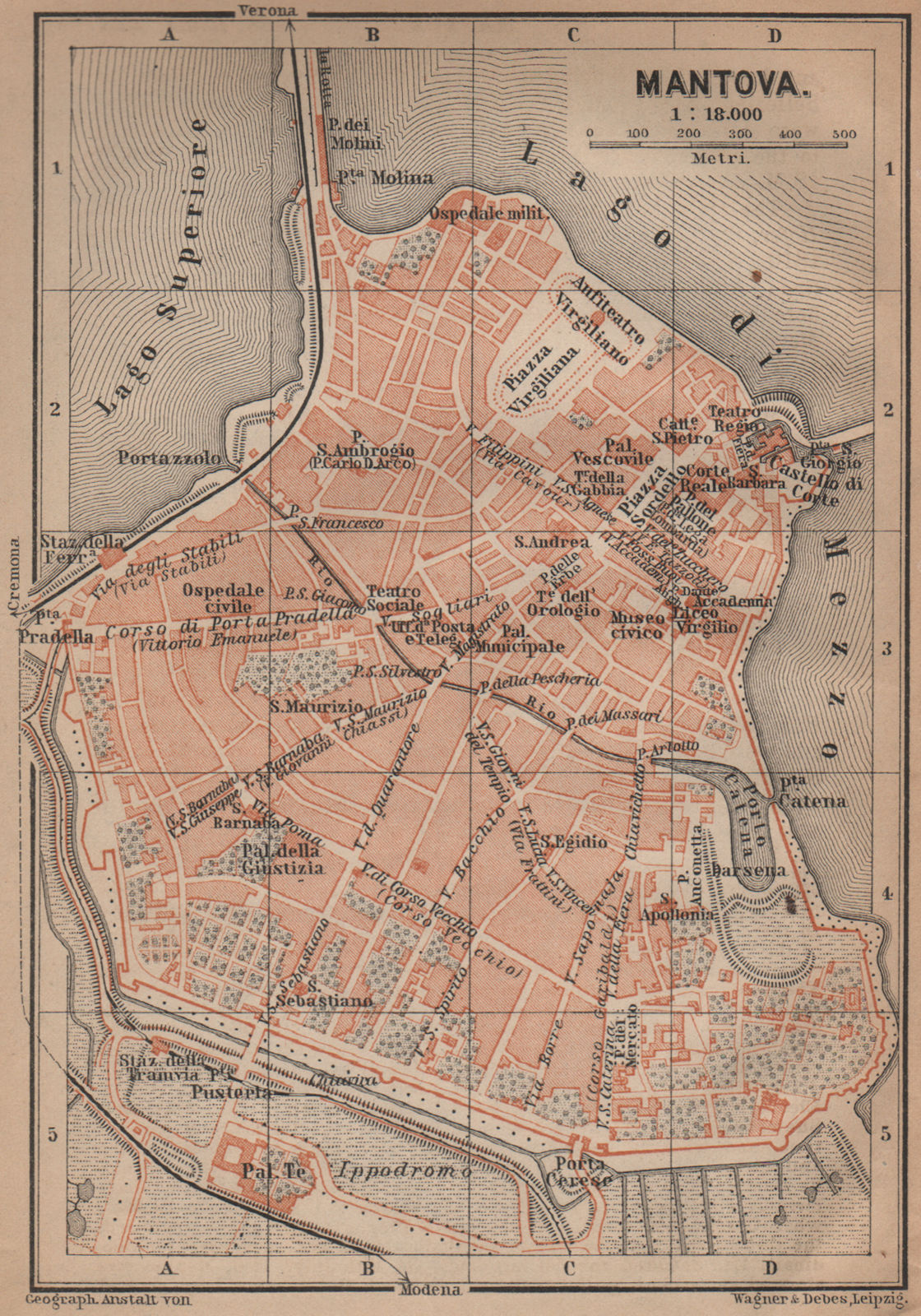 Associate Product MANTOVA (MANTUA) antique town city plan piano urbanistico. Italy mappa 1899