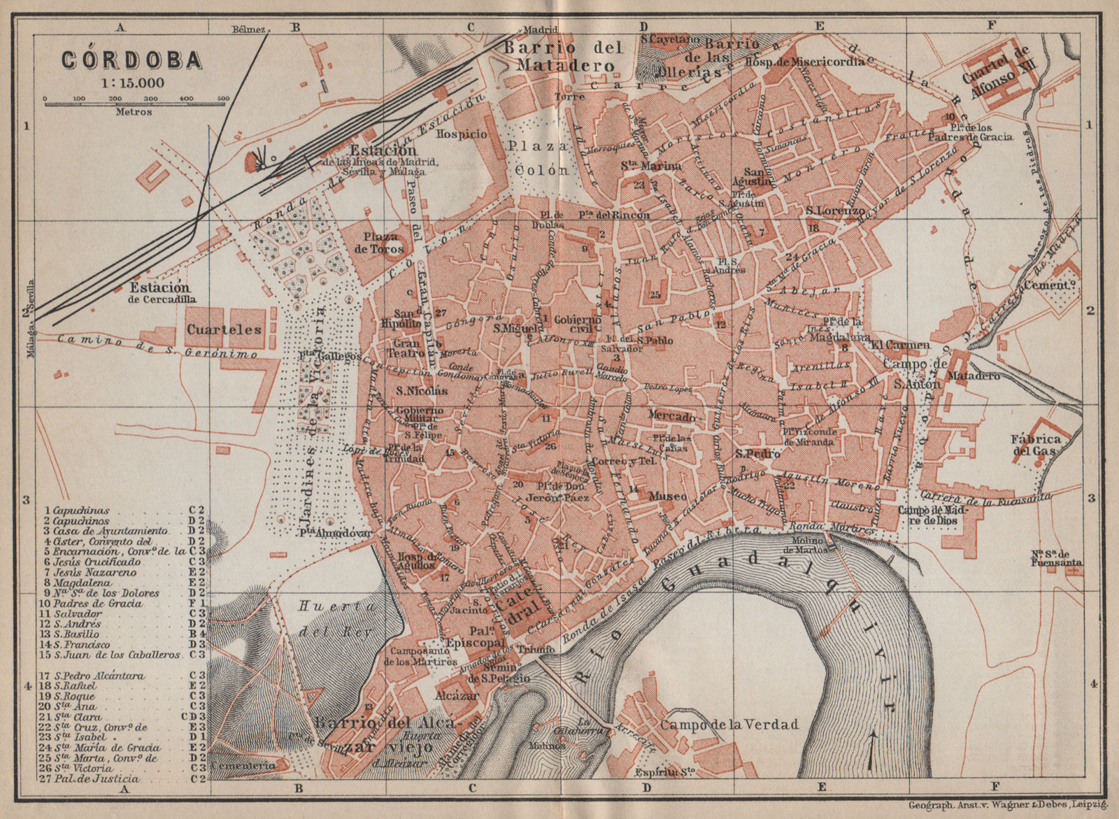 Associate Product CORDOVA CÓRDOBA CORDOBA town city ciudad plan. Spain España mapa 1913 old