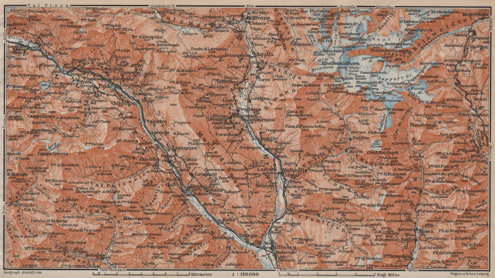 Associate Product MONTE DI SOBRIO LEVENTINA BLENIO TICINO. San Bernardino Olivone Faido 1913 map