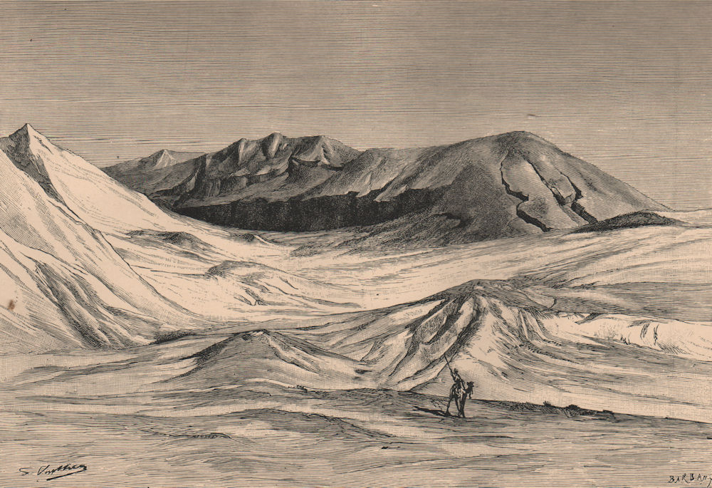 Associate Product Jebel Khanfusa (Nafusa Mountains) Libya. The Sahara 1885 old antique print