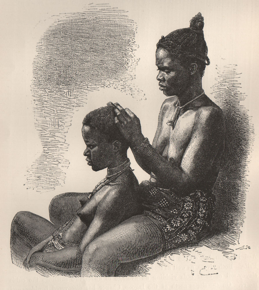 Women of Grand Bassam. Côte d'Ivoire. Ivory Coast 1885 old antique print
