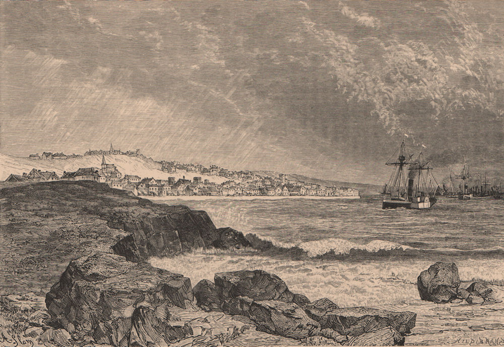 Port Elizabeth. South Africa. Cape Colony 1885 old antique print picture