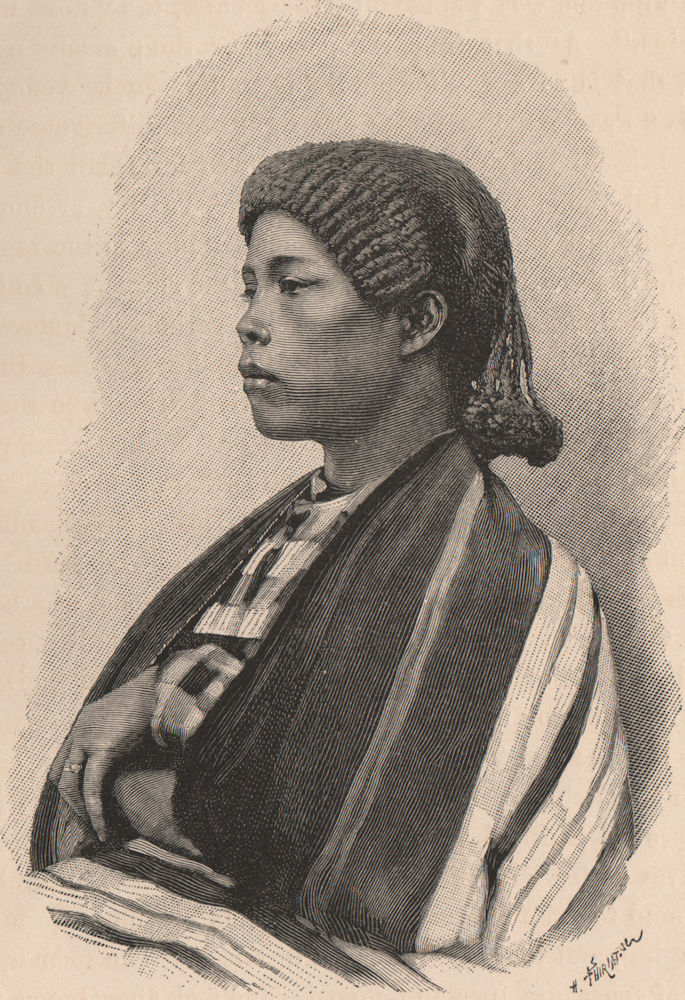 Betsileo Woman. Madagascar 1885 old antique vintage print picture